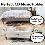 CD Storage Bags (4 Pack) Clear PVC Plastic Media Carrying Case with Zipper - Holds 400 CDs Total - Strong Handles