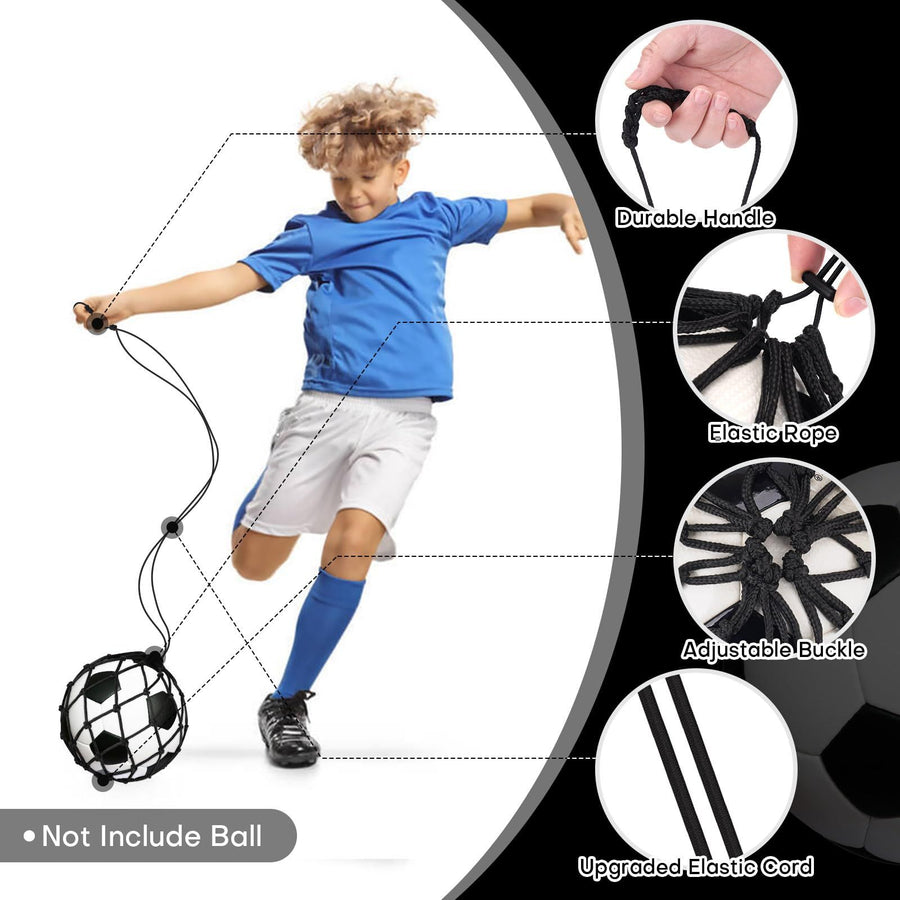 2PCS Football Kick Trainer Soccer Ball Net Kicker, Fits Ball Size 3, 4, 5, Solo Soccer Kick Practice Training Aid Soccer Return