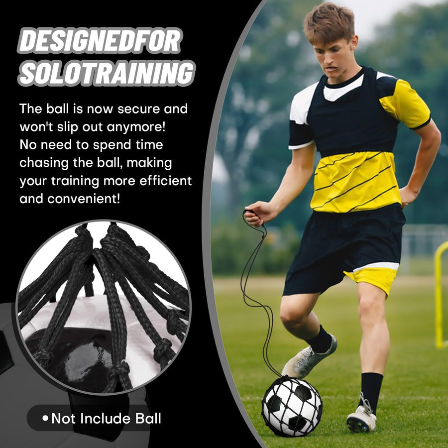 2PCS Football Kick Trainer Soccer Ball Net Kicker, Fits Ball Size 3, 4, 5, Solo Soccer Kick Practice Training Aid Soccer Return