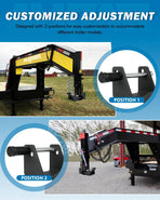 Heavy-Duty Gooseneck Trailer Lock, Gooseneck Lock Fit for Heavy Trailers, Livestock Haulers and RVs - Black