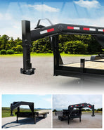 Heavy-Duty Gooseneck Trailer Lock, Gooseneck Lock Fit for Heavy Trailers, Livestock Haulers and RVs - Black