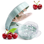 Cherry Pitter Tool Pit Remover - Cherry Seed Remover 6 at a Time - Portable Cherry Core Remover - Multi Cherry Pitter (Green)
