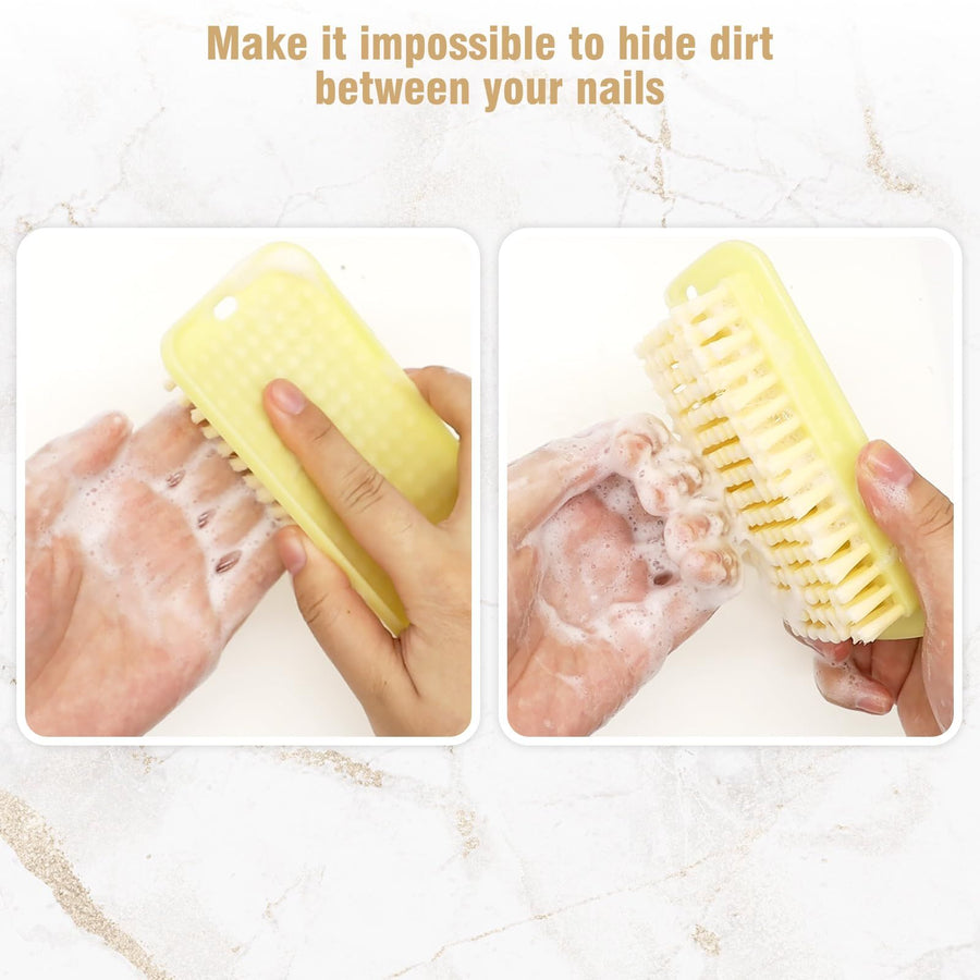 Heavy Duty Nail Brush Fingernail Scrub Brush, 2pc New Upgrade Durable Stiff Bristles Nail Scrub Brush, Clean More Efficiently
