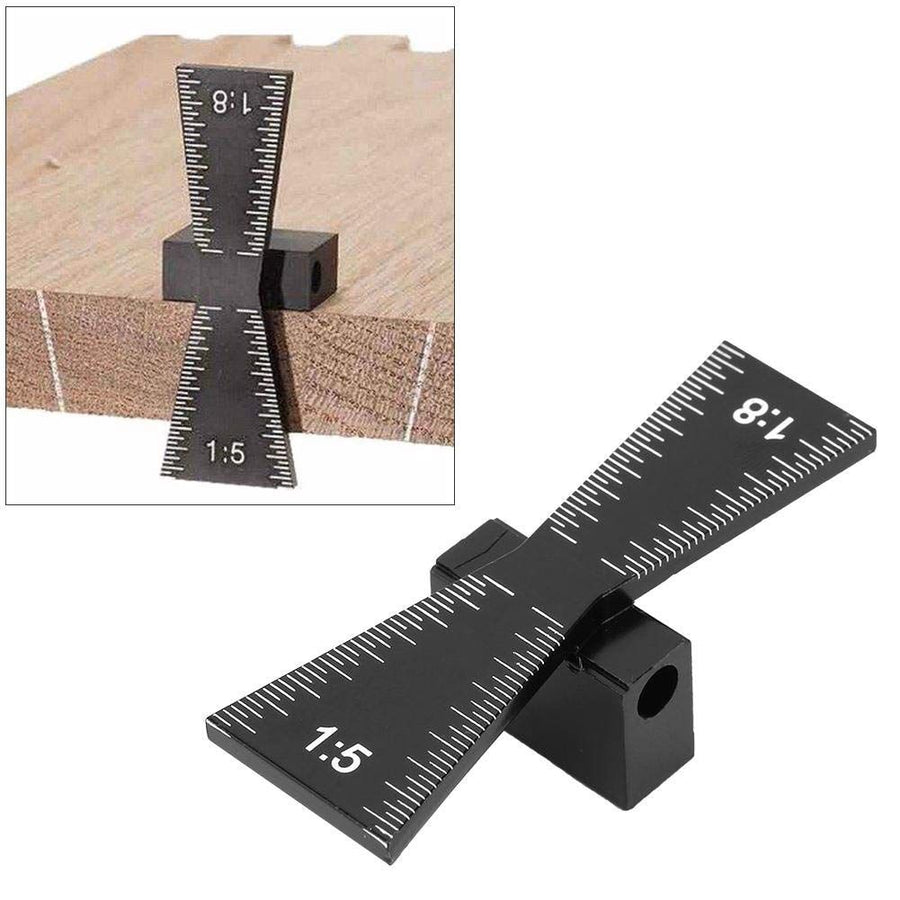 Dovetail Marker, Aluminum Alloy Dovetail Marking Jig, Woodworking Dovetail Ruler Marker, Dovetail Jig Guide for Cork,(1:5 1:8)