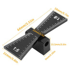 Dovetail Marker, Aluminum Alloy Dovetail Marking Jig, Woodworking Dovetail Ruler Marker, Dovetail Jig Guide for Cork,(1:5 1:8)