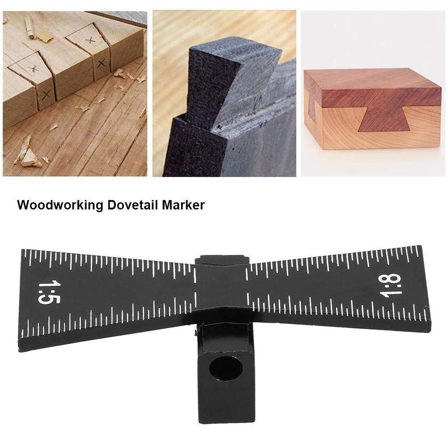 Dovetail Marker, Aluminum Alloy Dovetail Marking Jig, Woodworking Dovetail Ruler Marker, Dovetail Jig Guide for Cork,(1:5 1:8)