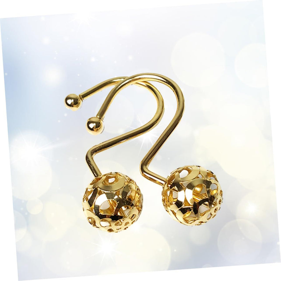 12 Count Gold Shower Curtain Rings Hooks Easy Roller Ball Shower Curtain Rings Hooks Easy no need to be remove shower rod