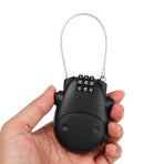 Combination Lock, Black, Suitcase, Helmet, Bike, Luggage, Doors, Briefcase, Purse, Accessories, Retractable Steel Cable,