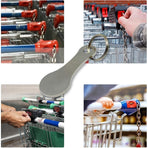 2 Pcs Mini Aluminum Alloy Key Ring Shopping Trolley Tokens - Small Quarter Holder Keychain for Grocery Shopping Cart