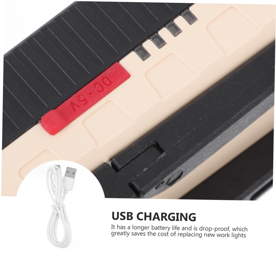 Magnetic Rechargeable Portable Work LED Light with Hanging Hook Battery indicator Strong Magnet LumensModes