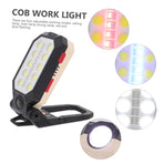 Magnetic Rechargeable Portable Work LED Light with Hanging Hook Battery indicator Strong Magnet LumensModes
