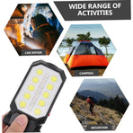 Magnetic Rechargeable Portable Work LED Light with Hanging Hook Battery indicator Strong Magnet LumensModes