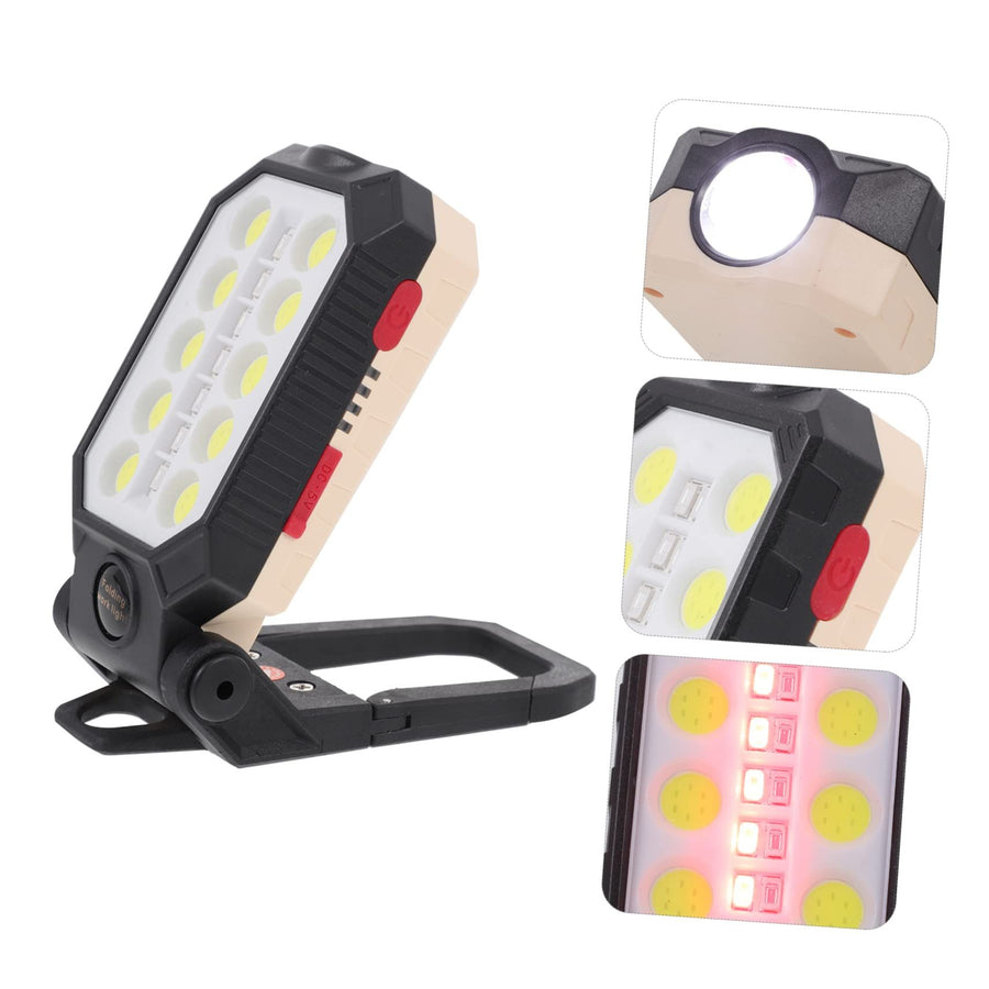Magnetic Rechargeable Portable Work LED Light with Hanging Hook Battery indicator Strong Magnet LumensModes