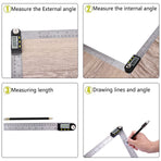 200mm/8Inches Digital Angle Finder Ruler - Stainless Steel Protractor for Woodworking and Construction
