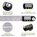 200mm/8Inches Digital Angle Finder Ruler - Stainless Steel Protractor for Woodworking and Construction
