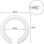 E27 to E14 Lamp Shade Reducing Ring, 10 Pack Lamp Holder Adapter Ring Converter Reducer Fitting Light Fixtures Replacement, White