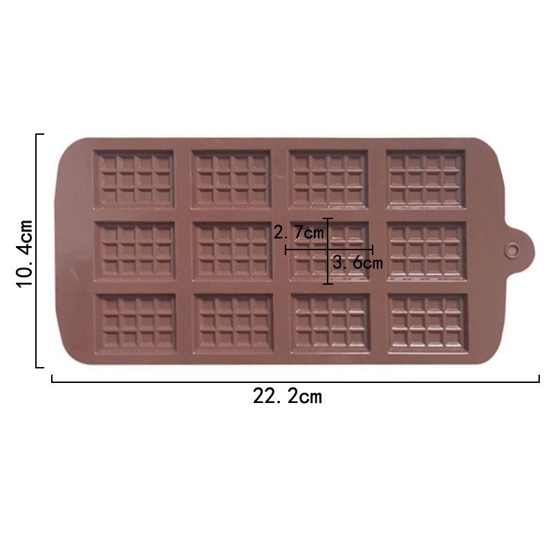 Waffle Chocolate Moulds Silicone Candy Molds, 2PCS12-Cavity Small Break Apart Chocolate Molds Non-Stick Reusable DIY Baking Mold