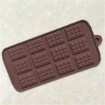 Waffle Chocolate Moulds Silicone Candy Molds, 2PCS12-Cavity Small Break Apart Chocolate Molds Non-Stick Reusable DIY Baking Mold