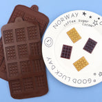 Waffle Chocolate Moulds Silicone Candy Molds, 2PCS12-Cavity Small Break Apart Chocolate Molds Non-Stick Reusable DIY Baking Mold
