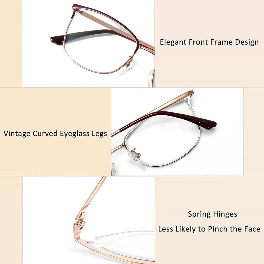 Anti Eyestrain Reading Glasses Oversized Computer Readers Anti Blue Light Flat Light Mirror Presbyopic Glasses