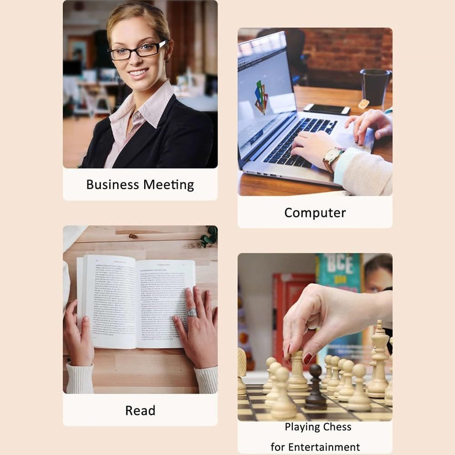 Anti Eyestrain Reading Glasses Oversized Computer Readers Anti Blue Light Flat Light Mirror Presbyopic Glasses