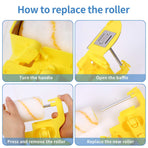 Paint Edger Roller Brush,Multifunctional Hand-held Clean-Cut Paint Edger Roller Brush Portable Tool Kit, Rexroth Pole Mountable
