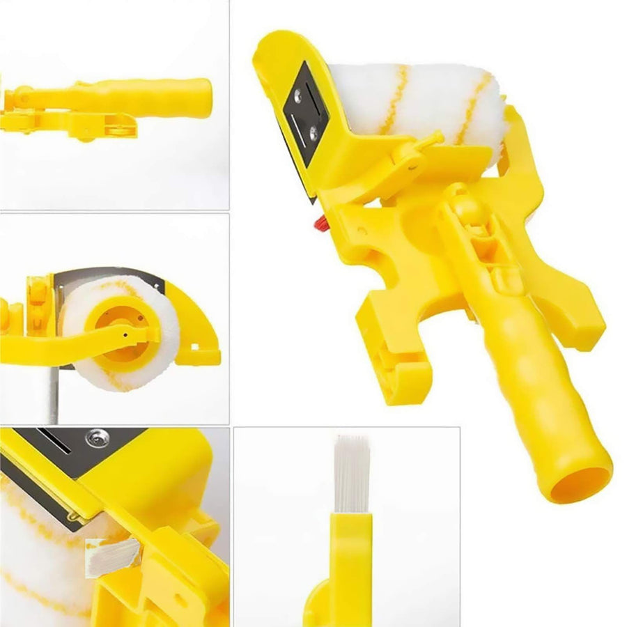 Paint Edger Roller Brush,Multifunctional Hand-held Clean-Cut Paint Edger Roller Brush Portable Tool Kit, Rexroth Pole Mountable