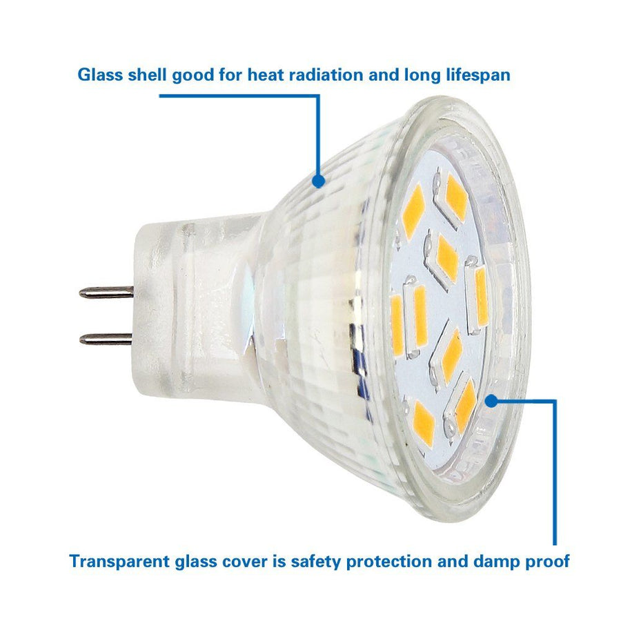 MR11 GU4 Led Bulbs 3W 30W Halogen Replacement, Warm White 3000K Light Bulbs LED Light Spot (Pack of 4)