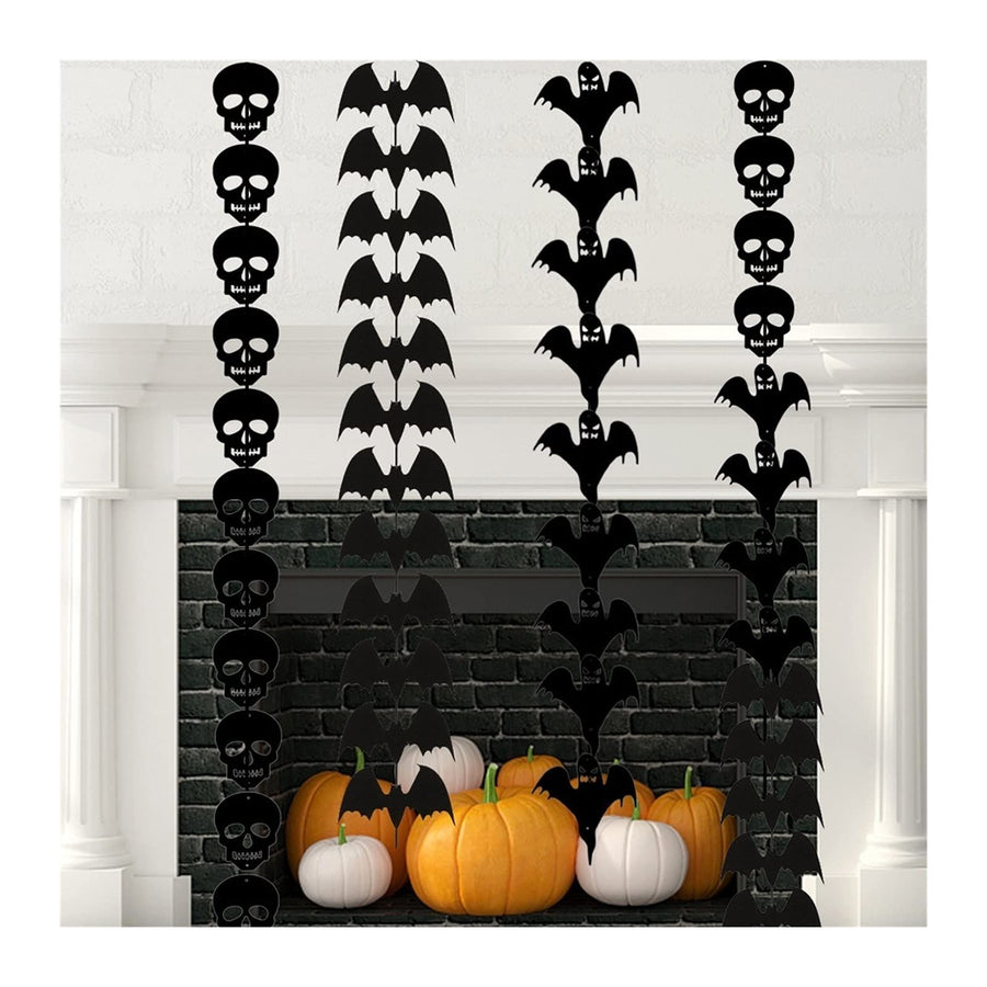 Halloween Non-Woven Bat String-4 Pcs Halloween Decorations, for Decoration Bar Party Holiday Pendant