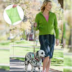Dog Poop Bag Dispenser with Built-in LED Flashlight, Pet Waste Bag Holder for Leash with Carabiner Clip for Lead Leash