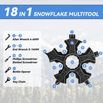 KeyChain MultiTool 18-in-1, Hex Key Allen Wrench Open End Wrench Phillips Slotted Flat Screwdriver Bottle Opener Package