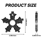 KeyChain MultiTool 18-in-1, Hex Key Allen Wrench Open End Wrench Phillips Slotted Flat Screwdriver Bottle Opener Package