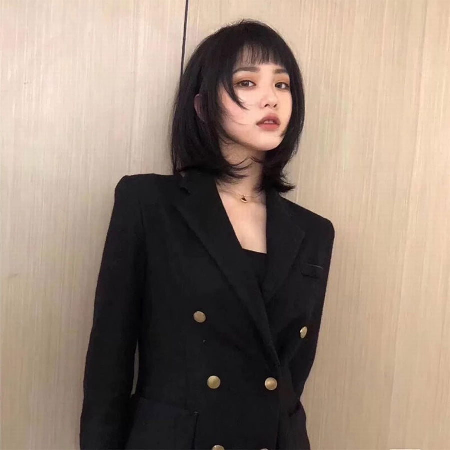 Women's Wig Long Hair Inner Buckle Collarbone Hair Cover Adjustable And Slanting Wig More Save Time and Convenience
