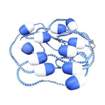 Swimming Pool Safety Float Line Divider Rope Kits with 2 Pre-Assembled Stainless Hooks Pool Accessories for Inground Swimming Pool