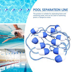 Swimming Pool Safety Float Line Divider Rope Kits with 2 Pre-Assembled Stainless Hooks Pool Accessories for Inground Swimming Pool