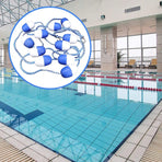 Swimming Pool Safety Float Line Divider Rope Kits with 2 Pre-Assembled Stainless Hooks Pool Accessories for Inground Swimming Pool