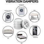 Washing Machine Anti-Vibration Pads, 1-pack, Black,NOISE & MOVEMENT REDUCTION EASY INSTALLATION 4 Count