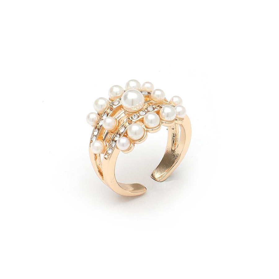 Pearl Rings for Women Stackable Pearl Rings Boho Pearl Rings Thin Beaded Rings Wedding Ring Jewelry Gift