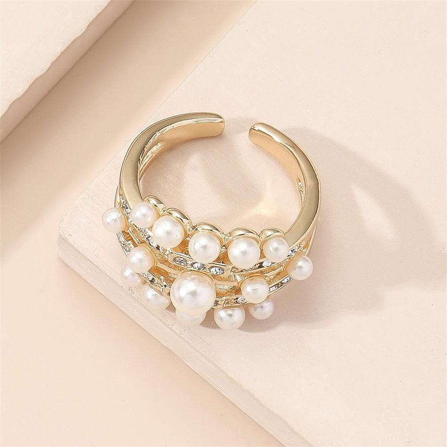 Pearl Rings for Women Stackable Pearl Rings Boho Pearl Rings Thin Beaded Rings Wedding Ring Jewelry Gift