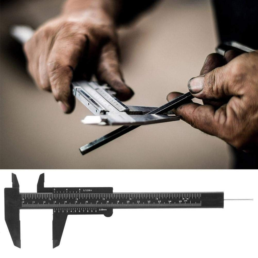 Mini Plastic Caliper High Accuracy Double Rule Scale Measuring Tool Rectangular Vernier Caliper Fast Read Sliding Gauge Ruler