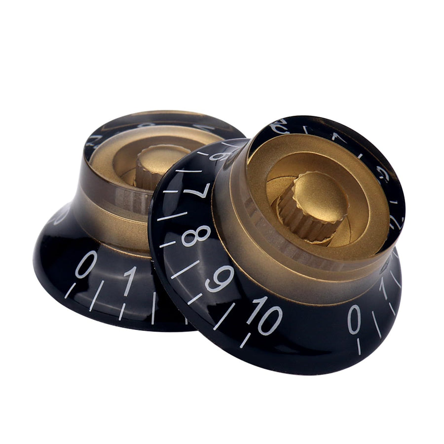 4Pcs Guitar Knobs, Top Hat Bell Style Rotary Knobs,Electric Guitar Bass Speed Volume Tone Control Knobs Fits