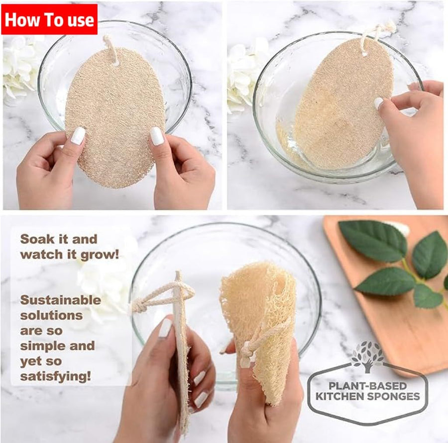 Bath Shower Sponge Natural Loofah Body Scrubber Soft Exfoliating Loofah Foaming Massage Peeling Women Men