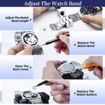 Watch Repair Kit, Professional Watch Battery Replacement Tool, Watch Link & Back Removal Tool, Spring Bar Tool Set