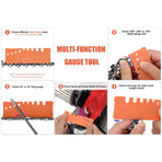 10 Pcs Chainsaw File, Chainsaw Sharpener Kit, Round Chainsaw Sharpening, Flat File,Depth Gauge,Quick Check Gauge