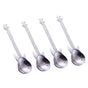 Coffee Tea Spoons, Stainless Steel Stirring Mixing Spoons, Fun Gift for Music Lover Cute Sturdy Teaspoons, Pack of 4, Silver