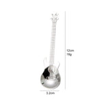 Coffee Tea Spoons, Stainless Steel Stirring Mixing Spoons, Fun Gift for Music Lover Cute Sturdy Teaspoons, Pack of 4, Silver