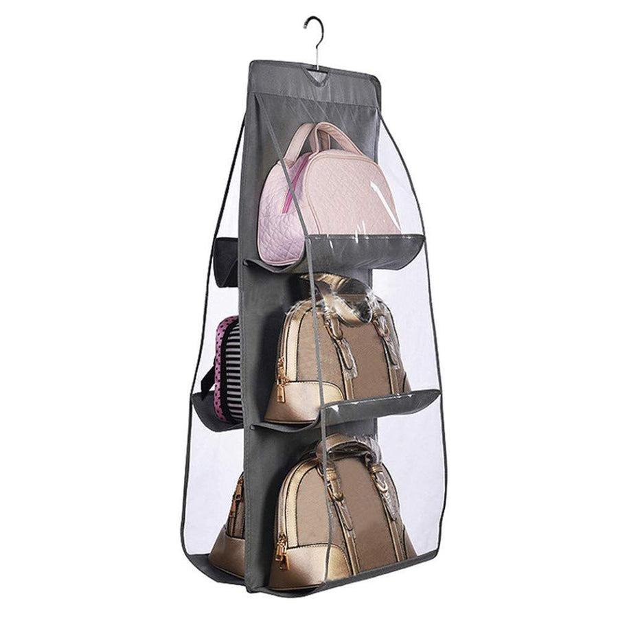 Purses Hanger Hanging Handbag Organizer Bags Storage Holder for Closet with 6 Larger Pockets  large capacity