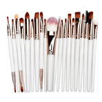 Female Makeup Brushes Set 20pcs Professional Cosmetics for Face Eyeshadow Lip  Make Up Brush Kit Tools (White)