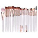 Female Makeup Brushes Set 20pcs Professional Cosmetics for Face Eyeshadow Lip  Make Up Brush Kit Tools (White)