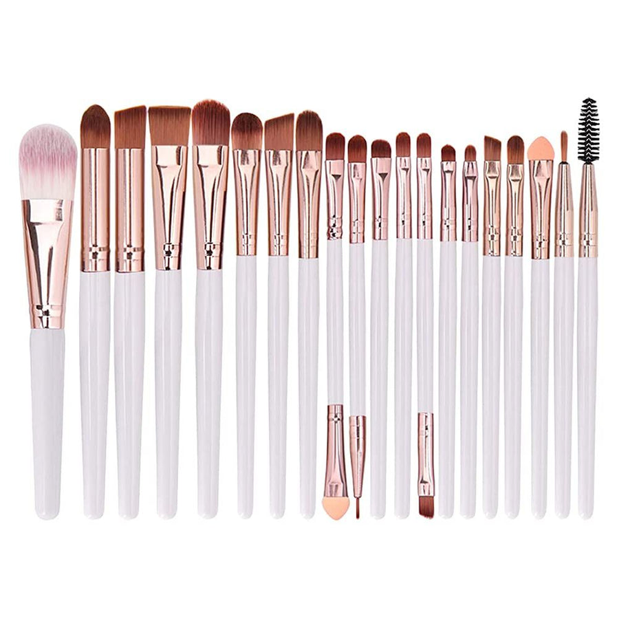Female Makeup Brushes Set 20pcs Professional Cosmetics for Face Eyeshadow Lip  Make Up Brush Kit Tools (White)